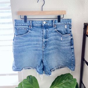 Loft High Waisted Mom Jean Shorts